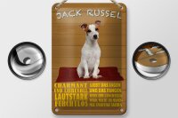 Blechschild Spruch 12x18cm Jack Russel Hund charmant