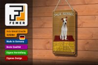 Blechschild Spruch 12x18cm Jack Russel Hund charmant