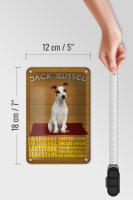 Blechschild Spruch 12x18cm Jack Russel Hund charmant