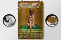 Blechschild Spruch 12x18cm Deutscher Schäferhund Hund