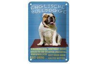 Blechschild Spruch 12x18cm Englische Bulldogge Hund...