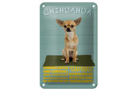 Blechschild Spruch 12x18cm Chihuahua Hund lebenslustig