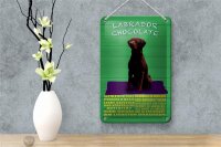 Blechschild Spruch 12x18cm Labrador Chocolate Hund