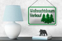 Blechschild Hinweis 18x12cm Weihnachtsbaum Verkauf