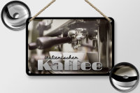 Blechschild Hinweis 18x12cm italienischer Kaffee