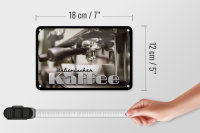 Blechschild Hinweis 18x12cm italienischer Kaffee