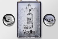 Blechschild Alkohol 12x18cm 1925 Vodka imported