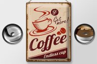 Blechschild Retro 30x40cm Coffee Endless cup Kaffee
