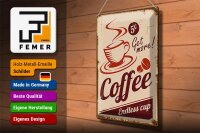 Blechschild Retro 30x40cm Coffee Endless cup Kaffee