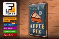 Blechschild Kuchen 30x40cm Homemade Apple Pie (Apfelkuchen)