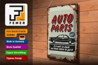Blechschild Retro 30x40cm Auto Parts Teile Service