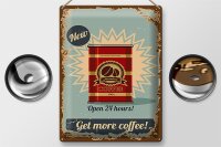 Blechschild Retro 30x40cm Kaffee get more Coffee 500g
