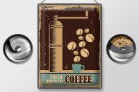 Blechschild Retro 30x40cm Kaffee Coffee fresh brewed