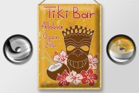 Blechschild Alkohol 30x40cm Tiki Bar Aloha Hawaii