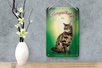 Blechschild Katze 12x18cm Bengalkatze 1792 Wanddeko