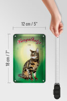 Blechschild Katze 12x18cm Bengalkatze 1792 Wanddeko