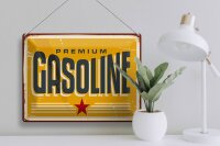 Blechschild Retro 40x30cm Premium Gasoline Tankstelle Benzin