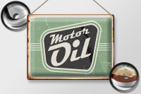 Blechschild Retro 40x30cm Motor oil Motoröl Auto