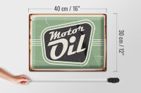 Blechschild Retro 40x30cm Motor oil Motoröl Auto