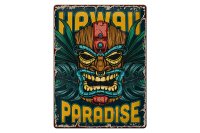 Blechschild Retro 30x40cm Hawaii Paradise