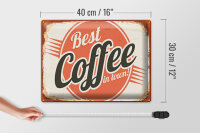 Blechschild Retro 40x30cm Kaffee best Coffee in town