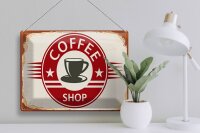 Blechschild Retro 40x30cm Coffee Shop Kaffee Tasse