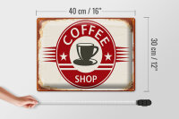 Blechschild Retro 40x30cm Coffee Shop Kaffee Tasse
