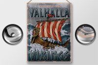 Blechschild Schiff 30x40cm Valhalla Vikings