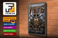 Blechschild Wikinger 30x40cm Scandinavian Viking