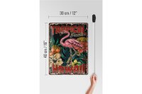 Blechschild Retro 30x40cm Hawaii Tropical Paradise Alkohol