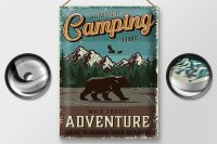 Blechschild Retro 30x40cm Summer Camping Time wild Forest