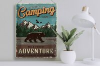 Blechschild Retro 30x40cm Summer Camping Time wild Forest