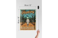 Blechschild Retro 30x40cm Hunting Time Adventure Abenteuer