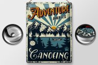 Blechschild Kanu 30x40cm Adventure awaits Canoeing Sport