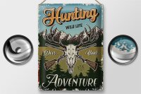 Blechschild Jagd 30x40cm Hunting wild life adventure