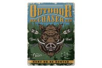 Blechschild Outdoor 30x40cm Jagd real chaser club
