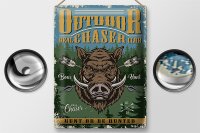 Blechschild Outdoor 30x40cm Jagd real chaser club