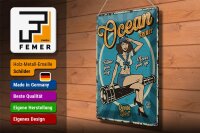 Blechschild Pinup 30x40cm Ocean spirit Seefahrt Ozean