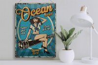 Blechschild Pinup 30x40cm Ocean spirit Seefahrt Ozean