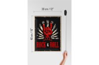 Blechschild Retro 30x40cm Rock & Roll Musik