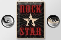 Blechschild Retro 30x40cm Rock Star Musik