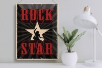 Blechschild Retro 30x40cm Rock Star Musik