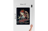 Blechschild Pinup 30x40cm Tattoo Los Angeles