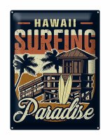 Blechschild Hawaii 30x40cm Surfing Paradise