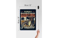 Blechschild Hawaii 30x40cm Surfing Paradise