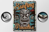 Blechschild Hawaii 30x40cm it´s Surfing time Paradise