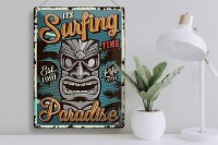Blechschild Hawaii 30x40cm it´s Surfing time Paradise