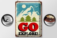 Blechschild Retro 30x40cm National Park go explore