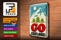 Blechschild Retro 30x40cm National Park go explore