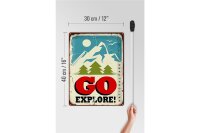 Blechschild Retro 30x40cm National Park go explore